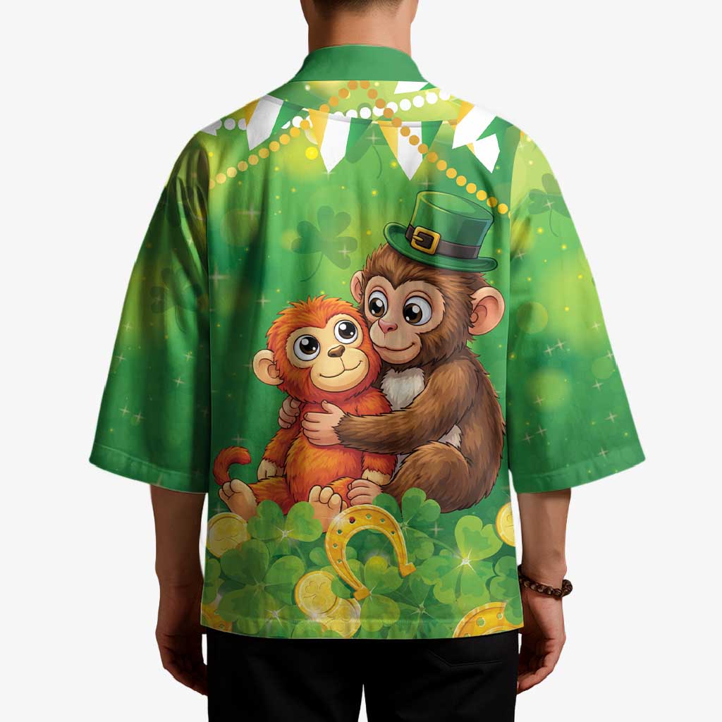 Punch The Monkey St Patrick’s Day Kimono Lucky Baby Monkey