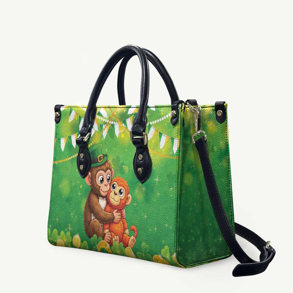 Punch The Monkey St Patrick’s Day Leather Bag Lucky Baby Monkey