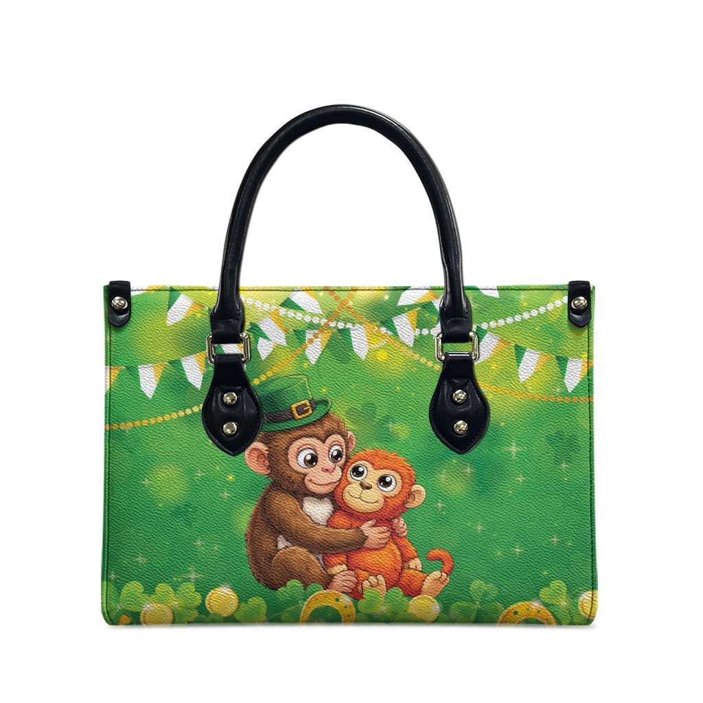 Punch The Monkey St Patrick’s Day Leather Bag Lucky Baby Monkey