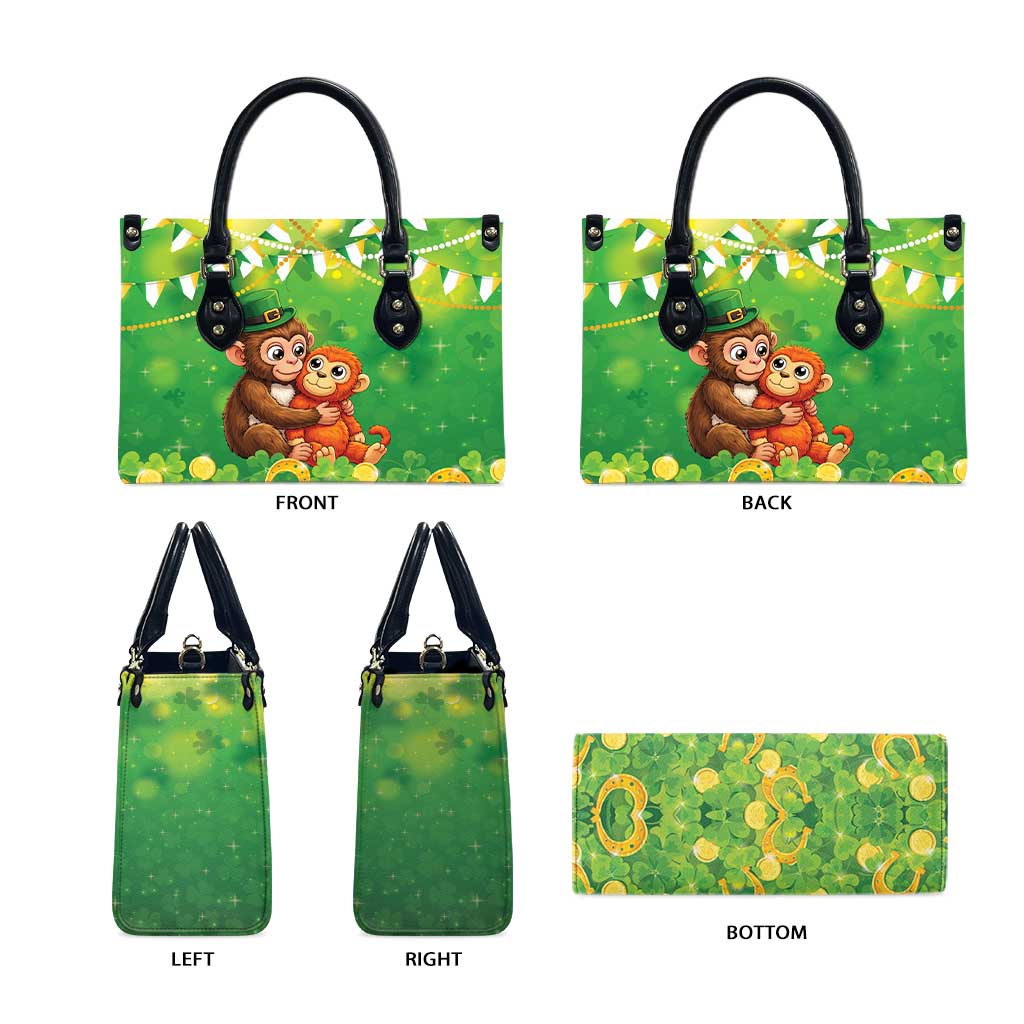 Punch The Monkey St Patrick’s Day Leather Bag Lucky Baby Monkey