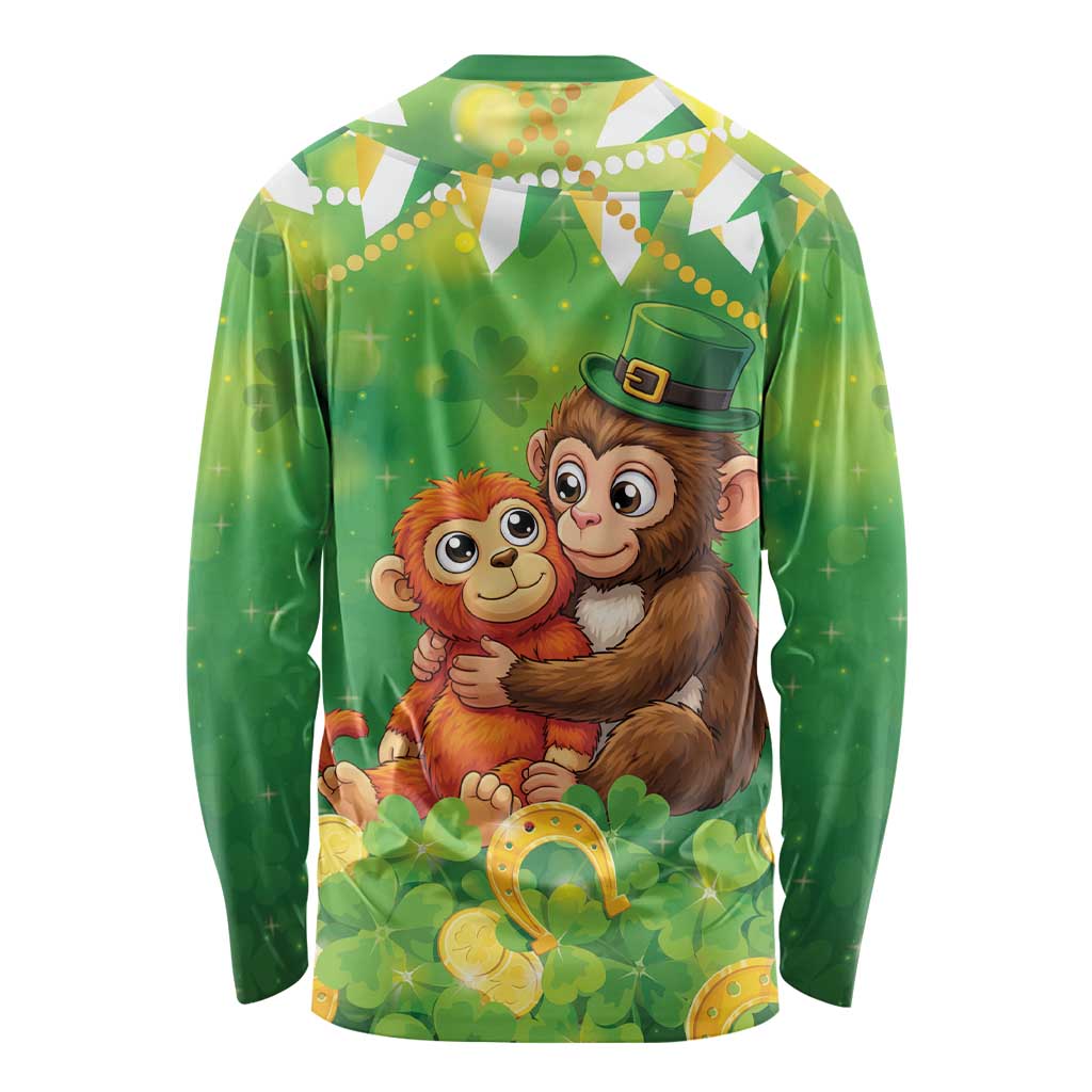 Punch The Monkey St Patrick’s Day Long Sleeve Shirt Lucky Baby Monkey