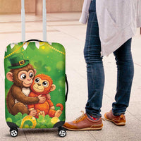 Punch The Monkey St Patrick’s Day Luggage Cover Lucky Baby Monkey