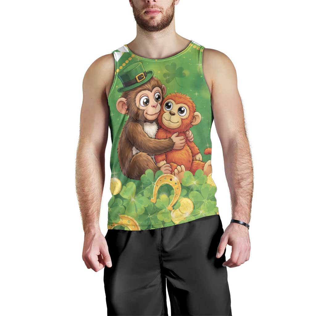 Punch The Monkey St Patrick’s Day Men Tank Top Lucky Baby Monkey