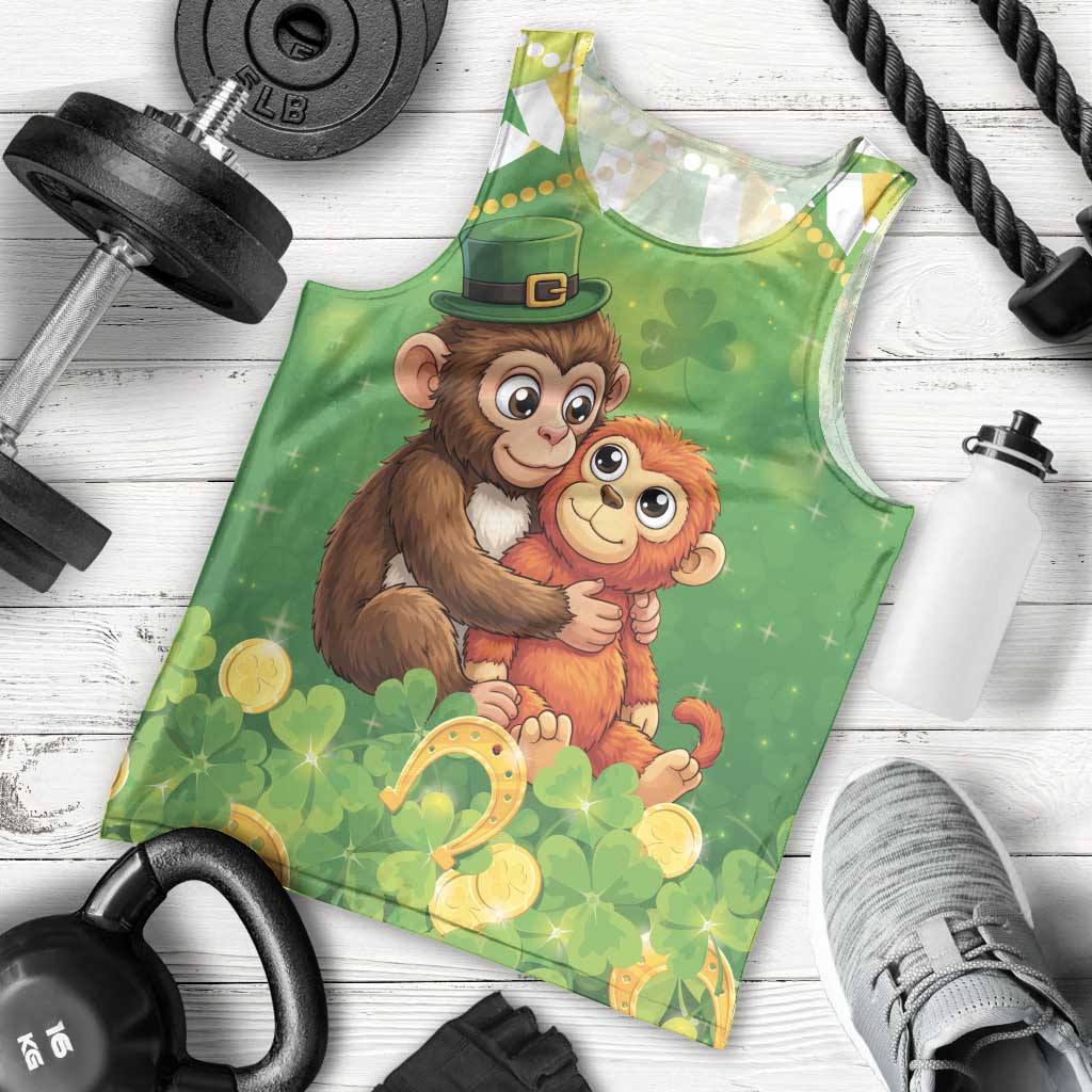 Punch The Monkey St Patrick’s Day Men Tank Top Lucky Baby Monkey