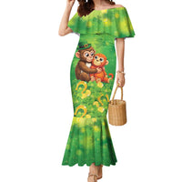 Punch The Monkey St Patrick’s Day Mermaid Dress Lucky Baby Monkey
