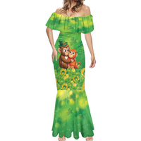 Punch The Monkey St Patrick’s Day Mermaid Dress Lucky Baby Monkey