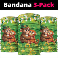 Punch The Monkey St Patrick’s Day Neck Gaiter Lucky Baby Monkey