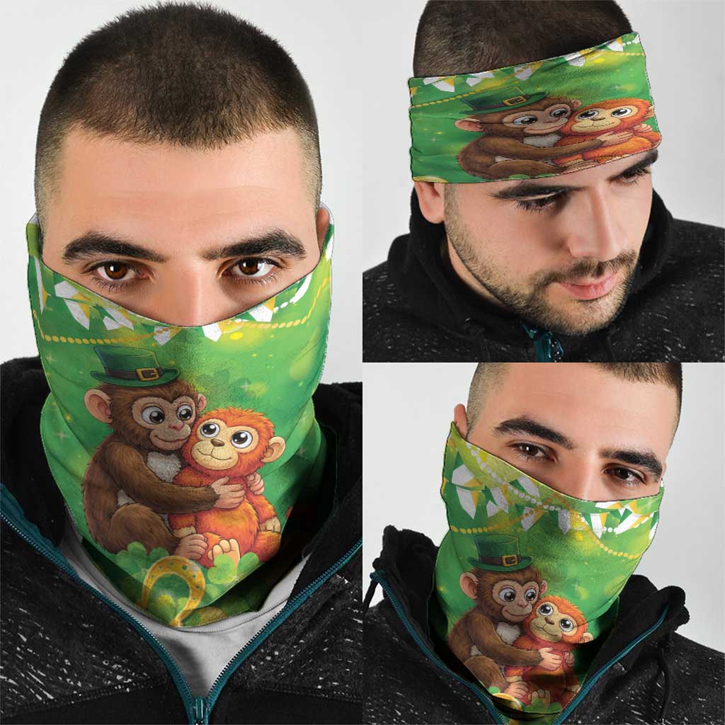 Punch The Monkey St Patrick’s Day Neck Gaiter Lucky Baby Monkey