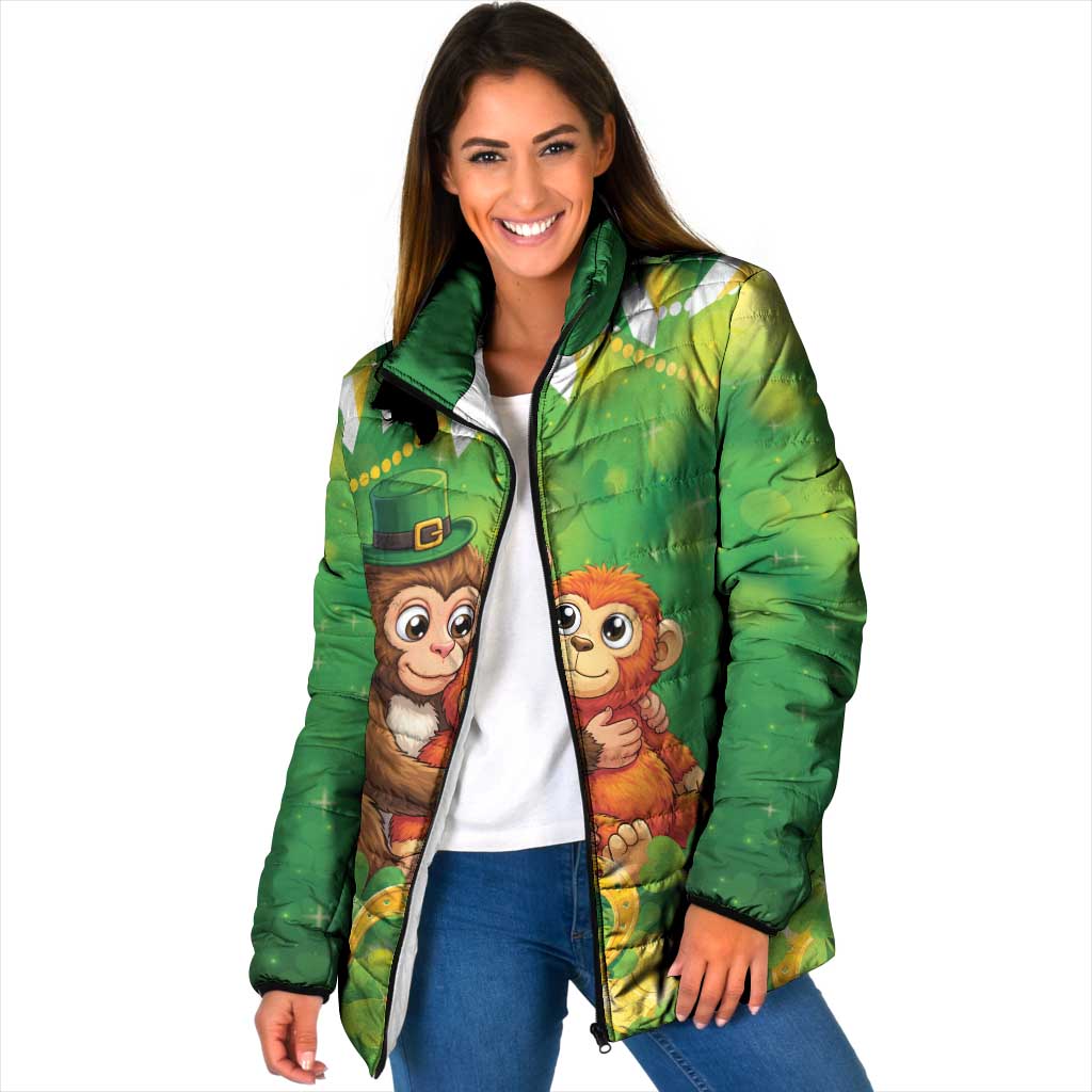 Punch The Monkey St Patrick’s Day Padded Jacket Lucky Baby Monkey