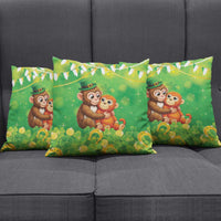 Punch The Monkey St Patrick’s Day Pillow Cover Lucky Baby Monkey