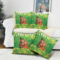 Punch The Monkey St Patrick’s Day Pillow Cover Lucky Baby Monkey