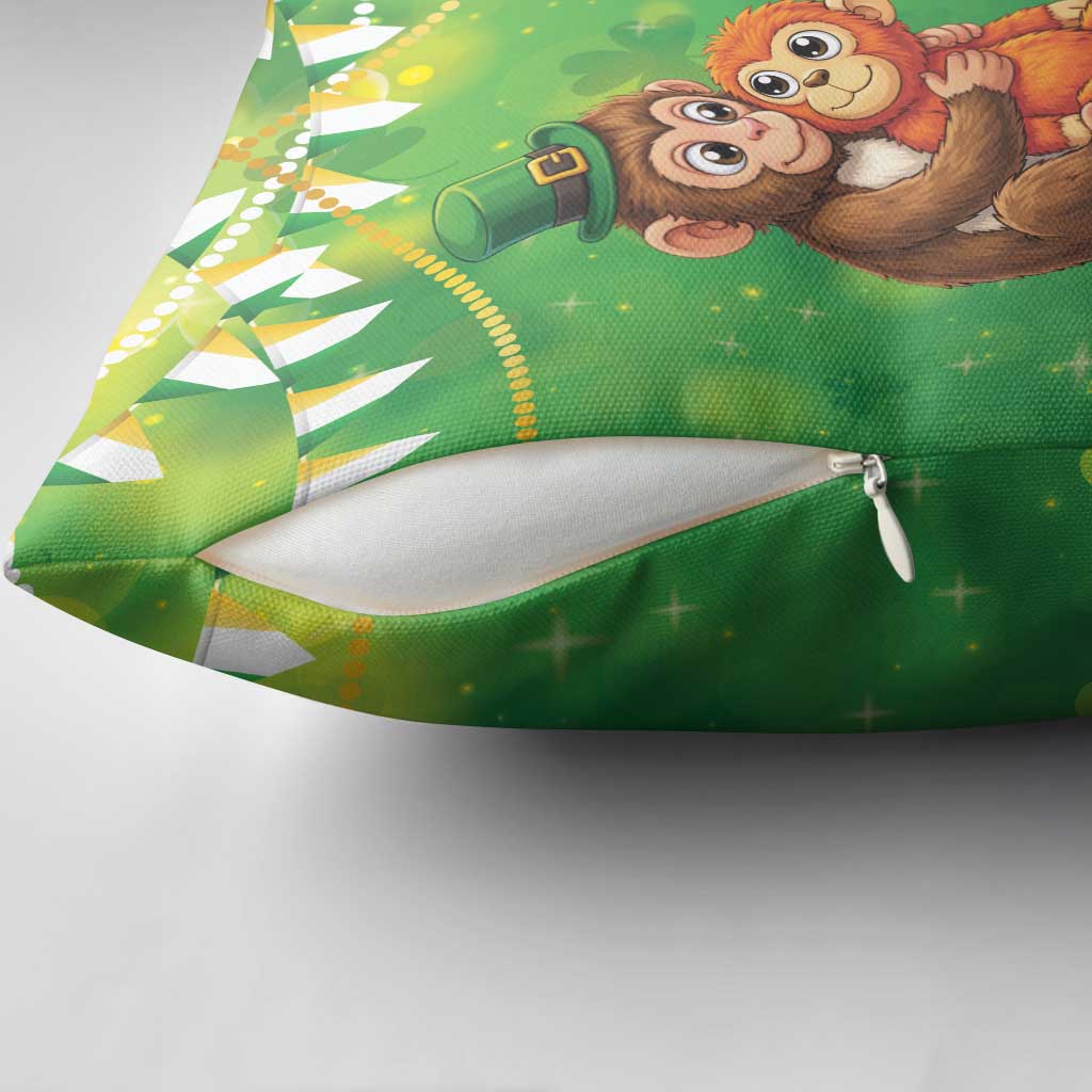 Punch The Monkey St Patrick’s Day Pillow Cover Lucky Baby Monkey