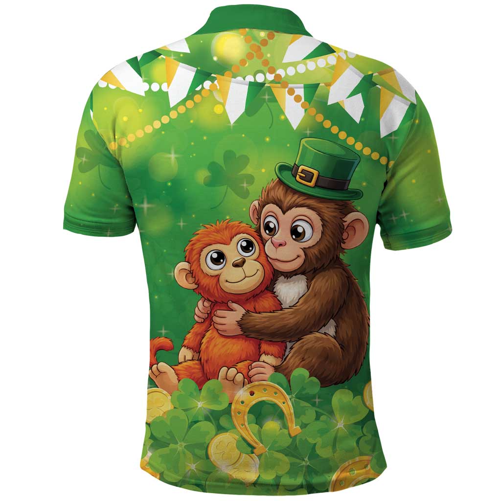 Punch The Monkey St Patrick’s Day Polo Shirt Lucky Baby Monkey