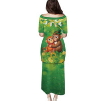Punch The Monkey St Patrick’s Day Puletasi Lucky Baby Monkey