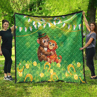 Punch The Monkey St Patrick’s Day Quilt Lucky Baby Monkey