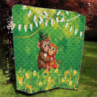 Punch The Monkey St Patrick’s Day Quilt Lucky Baby Monkey