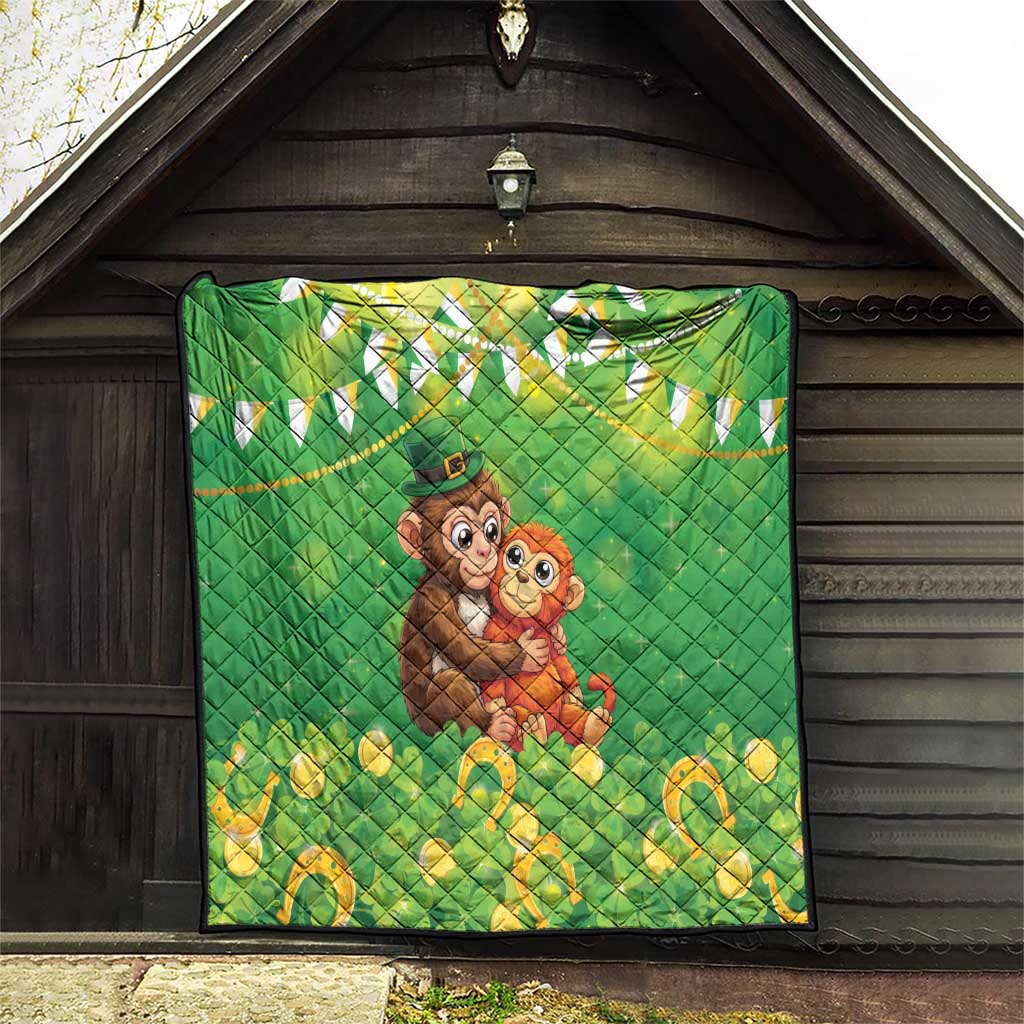Punch The Monkey St Patrick’s Day Quilt Lucky Baby Monkey