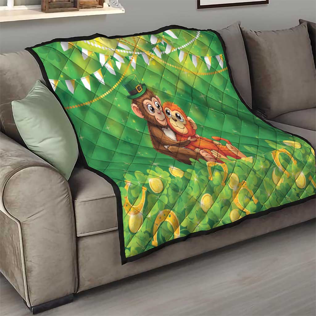Punch The Monkey St Patrick’s Day Quilt Lucky Baby Monkey