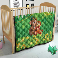 Punch The Monkey St Patrick’s Day Quilt Lucky Baby Monkey