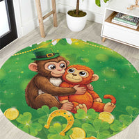 Punch The Monkey St Patrick’s Day Round Carpet Lucky Baby Monkey