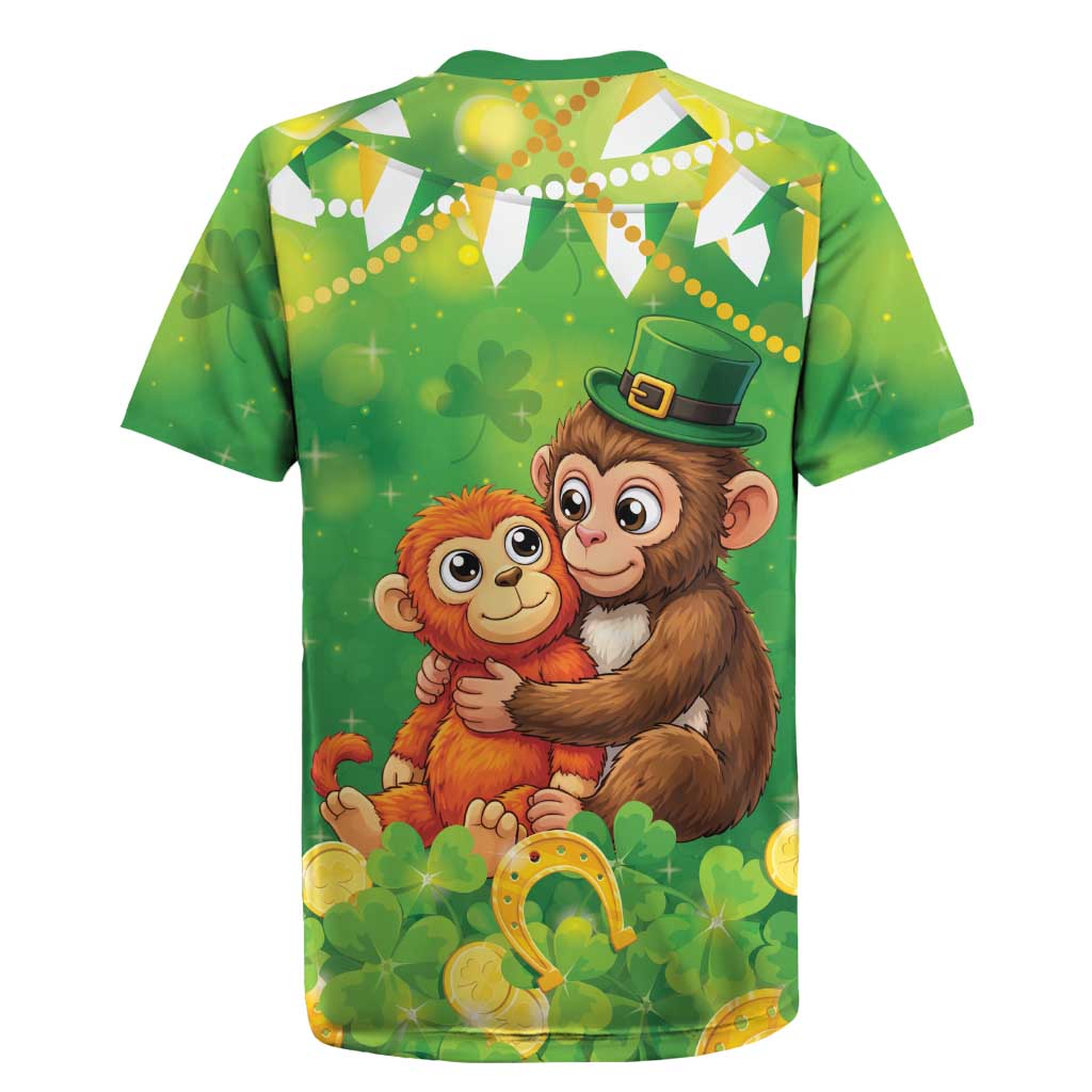 Punch The Monkey St Patrick’s Day Rugby Jersey Lucky Baby Monkey
