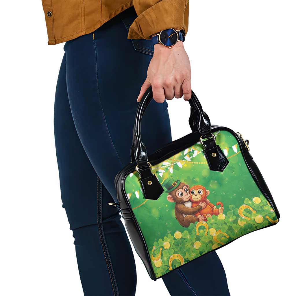 Punch The Monkey St Patrick’s Day Shoulder Handbag Lucky Baby Monkey