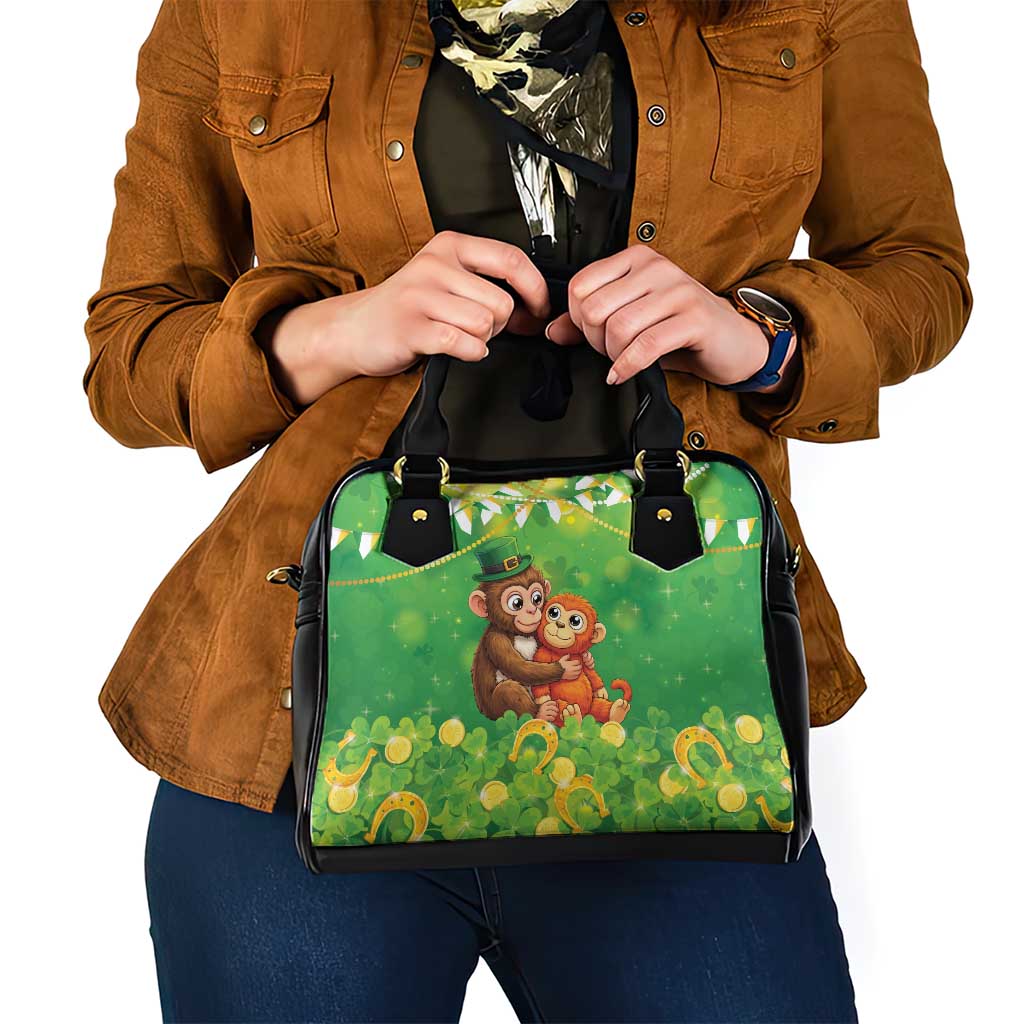 Punch The Monkey St Patrick’s Day Shoulder Handbag Lucky Baby Monkey