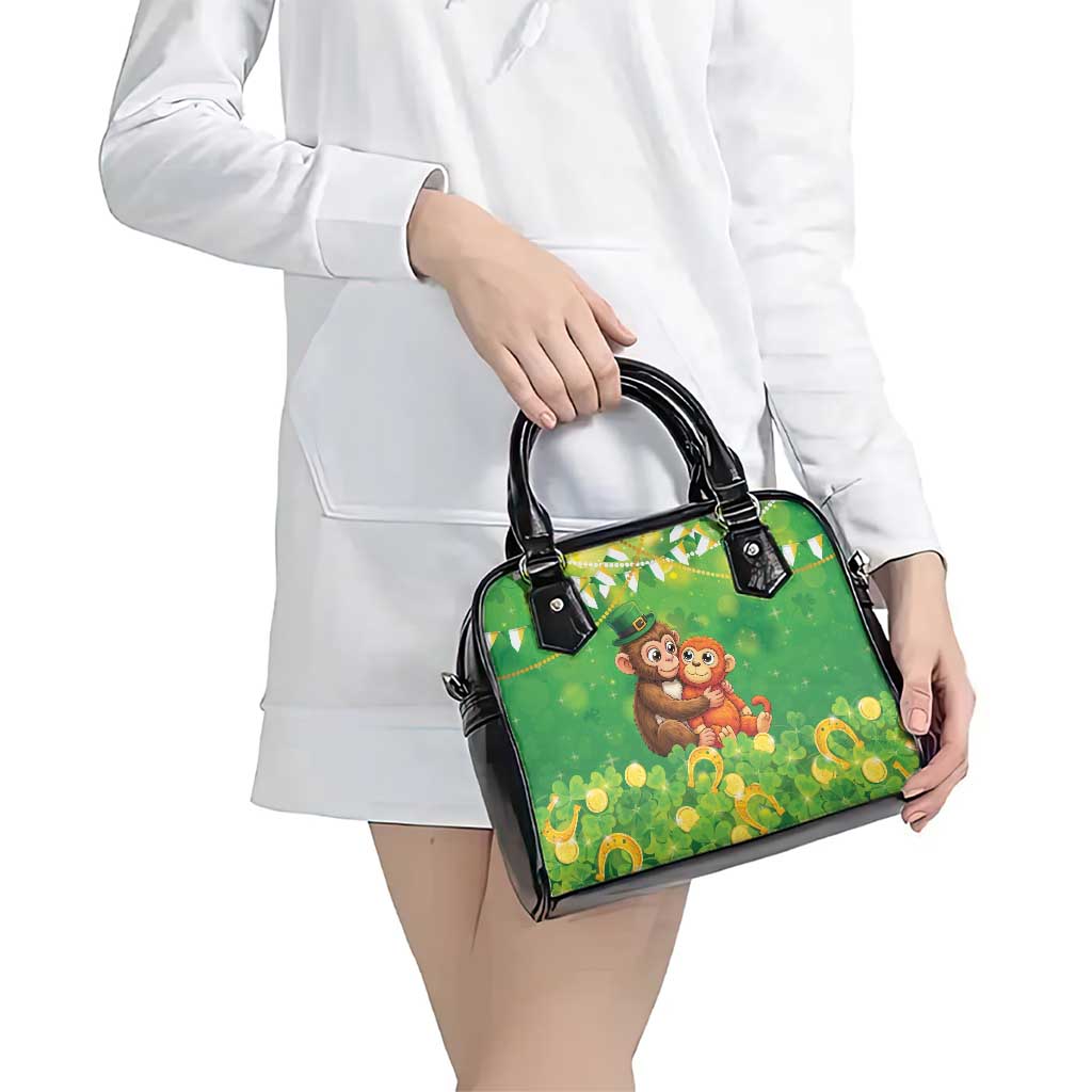 Punch The Monkey St Patrick’s Day Shoulder Handbag Lucky Baby Monkey