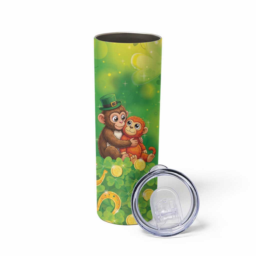 Punch The Monkey St Patrick’s Day Skinny Tumbler Lucky Baby Monkey