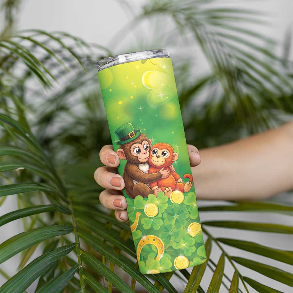 Punch The Monkey St Patrick’s Day Skinny Tumbler Lucky Baby Monkey
