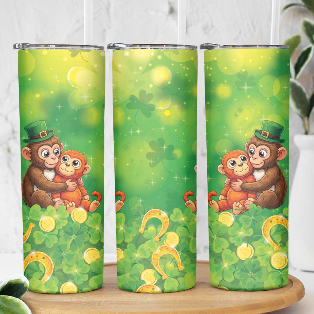 Punch The Monkey St Patrick’s Day Skinny Tumbler Lucky Baby Monkey