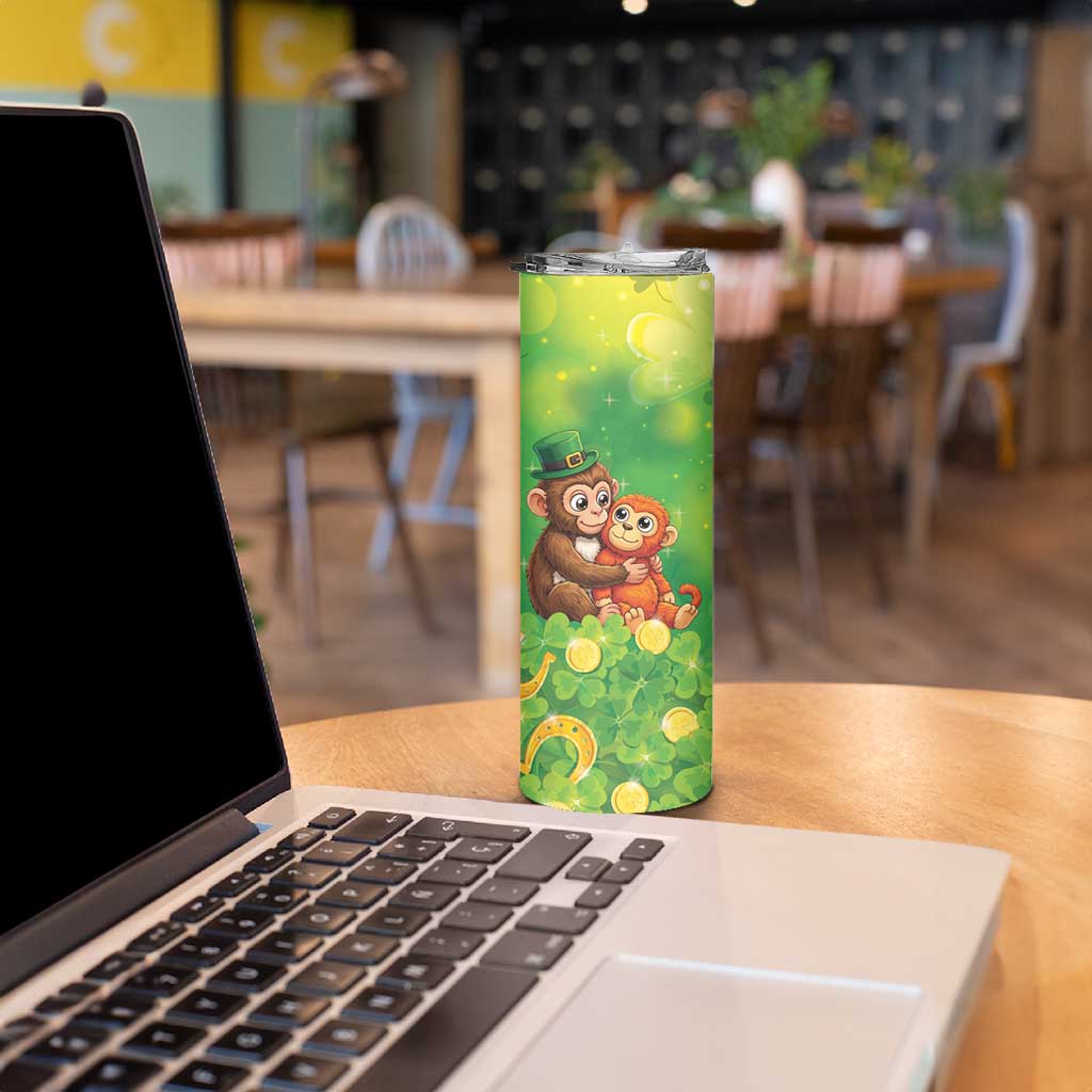 Punch The Monkey St Patrick’s Day Skinny Tumbler Lucky Baby Monkey