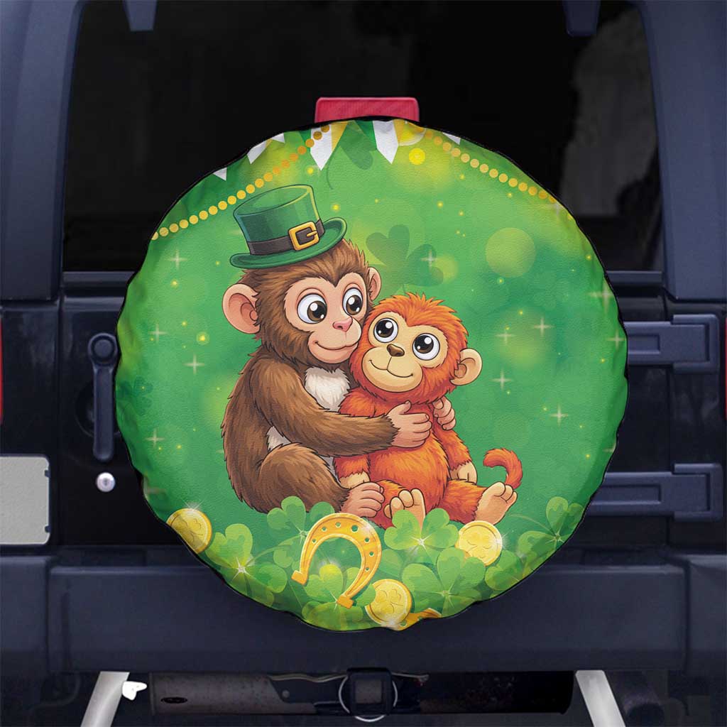 Punch The Monkey St Patrick’s Day Spare Tire Cover Lucky Baby Monkey