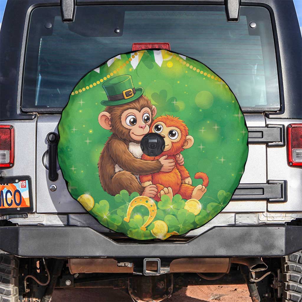 Punch The Monkey St Patrick’s Day Spare Tire Cover Lucky Baby Monkey