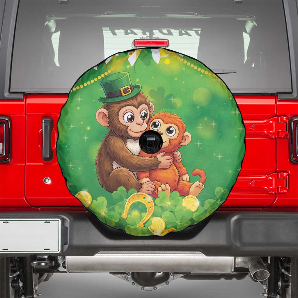 Punch The Monkey St Patrick’s Day Spare Tire Cover Lucky Baby Monkey