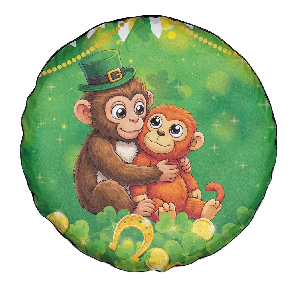 Punch The Monkey St Patrick’s Day Spare Tire Cover Lucky Baby Monkey