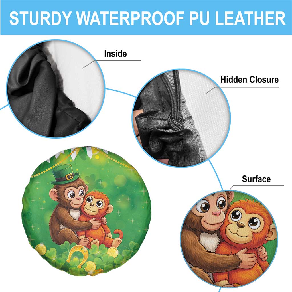 Punch The Monkey St Patrick’s Day Spare Tire Cover Lucky Baby Monkey
