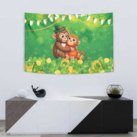 Punch The Monkey St Patrick’s Day Tapestry Lucky Baby Monkey