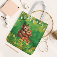 Punch The Monkey St Patrick’s Day Tote Bag Lucky Baby Monkey