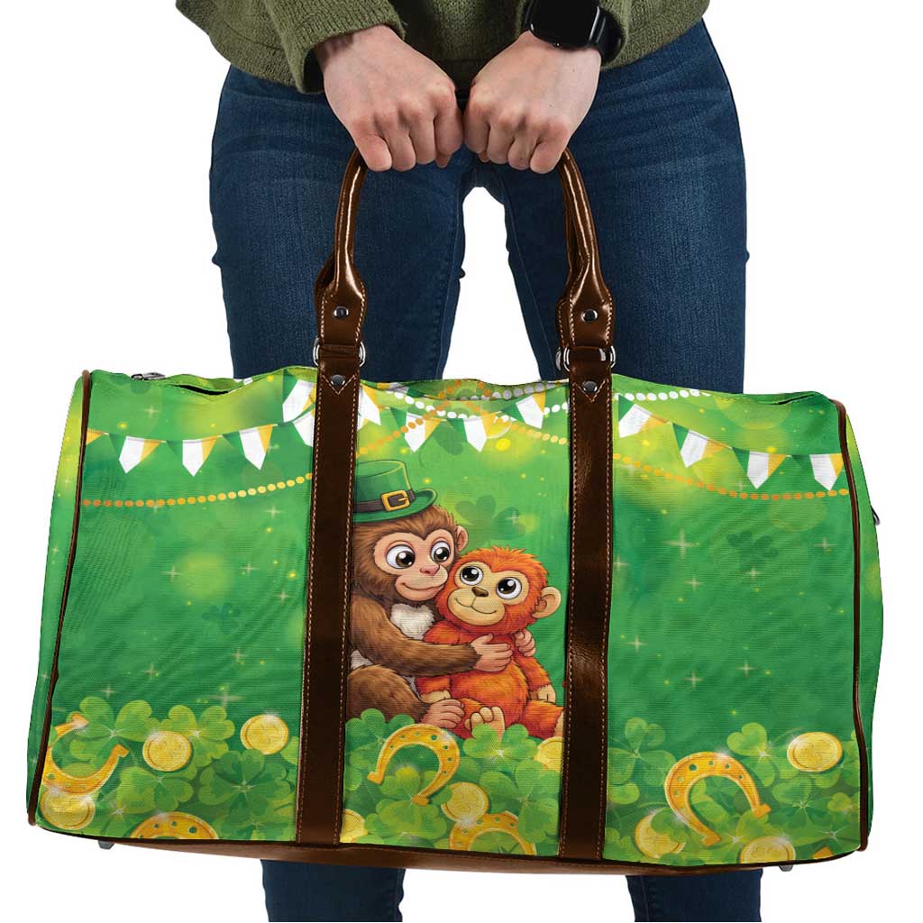 Punch The Monkey St Patrick’s Day Travel Bag Lucky Baby Monkey