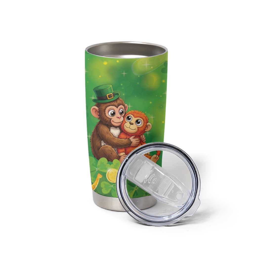 Punch The Monkey St Patrick’s Day Tumbler Cup Lucky Baby Monkey
