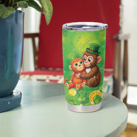 Punch The Monkey St Patrick’s Day Tumbler Cup Lucky Baby Monkey