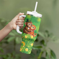 Punch The Monkey St Patrick’s Day Tumbler With Handle Lucky Baby Monkey