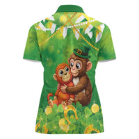 Punch The Monkey St Patrick’s Day Women Polo Shirt Lucky Baby Monkey