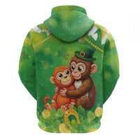 Punch The Monkey St Patrick’s Day Zip Hoodie Lucky Baby Monkey