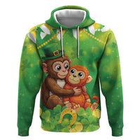 Punch The Monkey St Patrick’s Day Zip Hoodie Lucky Baby Monkey