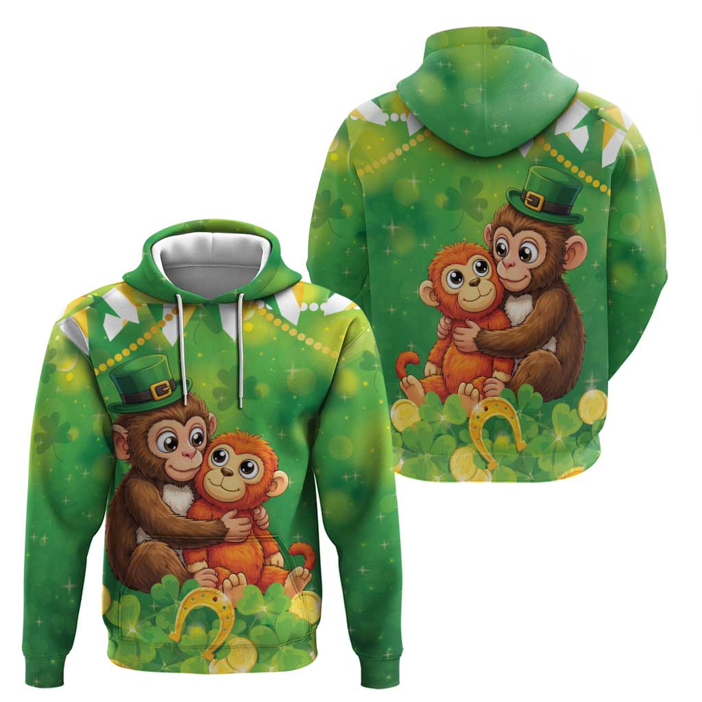 Punch The Monkey St Patrick’s Day Zip Hoodie Lucky Baby Monkey