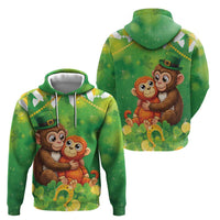 Punch The Monkey St Patrick’s Day Zip Hoodie Lucky Baby Monkey