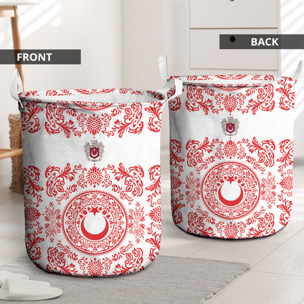 World Football 2026 Turkey Laundry Basket Crescent Stars Ottoman Baroque Red Version