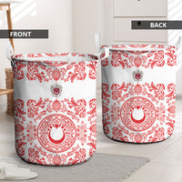 World Football 2026 Turkey Laundry Basket Crescent Stars Ottoman Baroque Red Version
